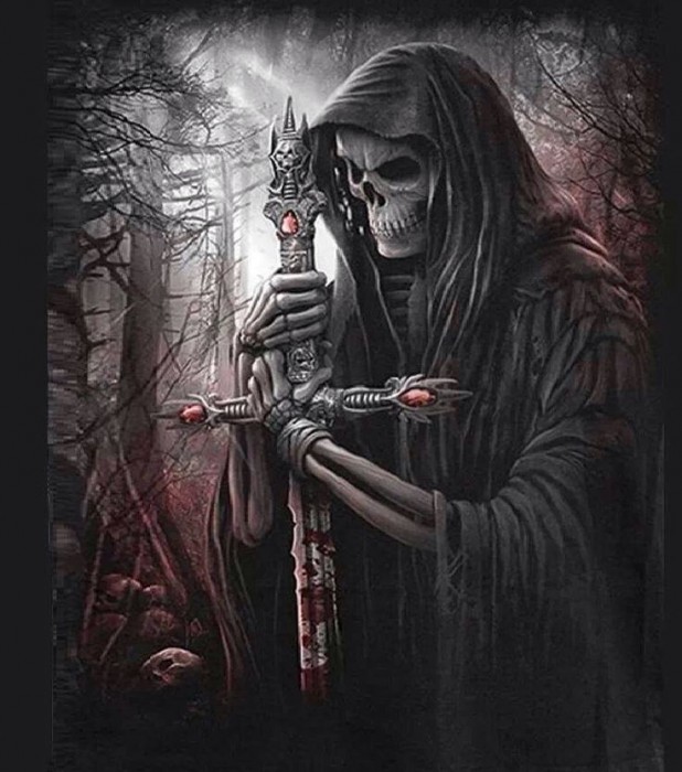 Grim Reaper with a cross